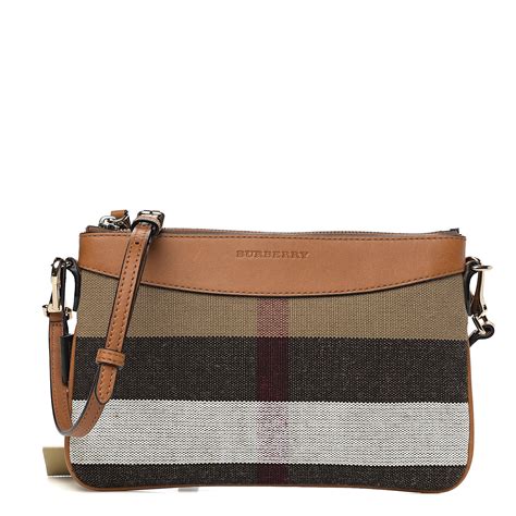 BURBERRY Mega Check Peyton Crossbody Clutch 